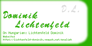 dominik lichtenfeld business card